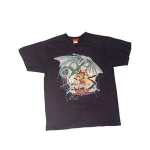 Vintage Yu-Gi-Oh Yami Yugi Dragon Graphic T-Shirt Kids Small Navy 4YUB5000YOJ